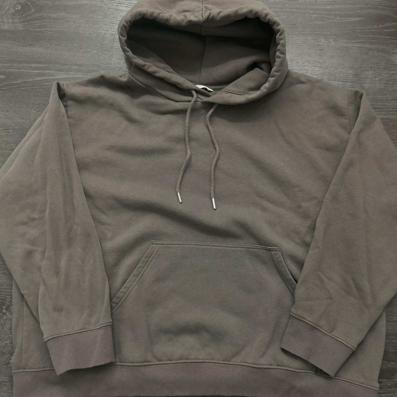 -natural brown hoodie H&M -brand new -size XL... - Depop