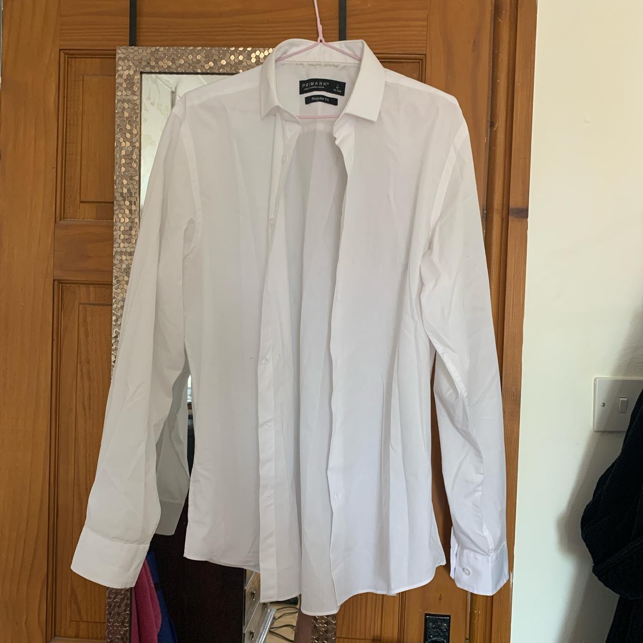 White Primark shirt Size L regular fit - Depop