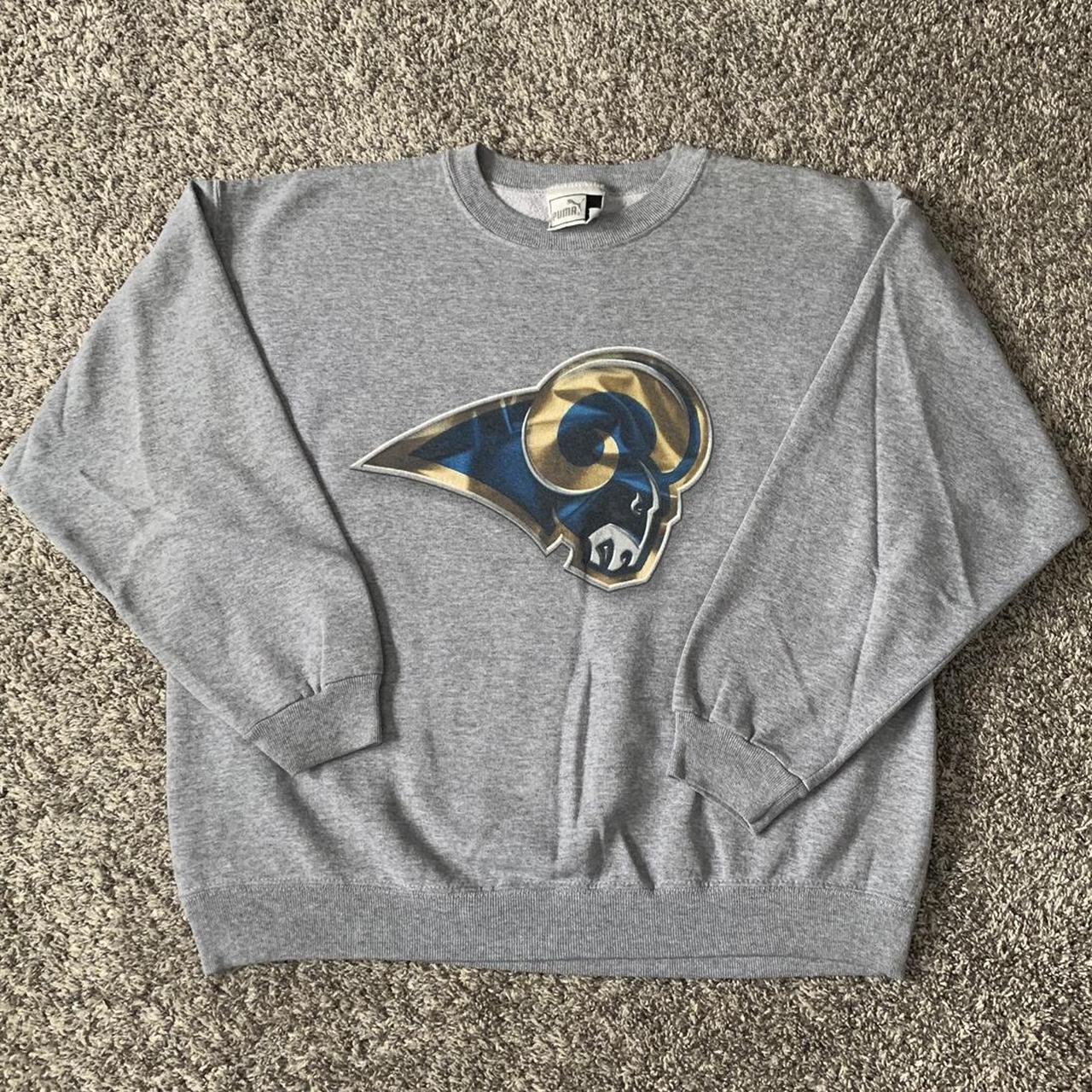 Vintage 90's St. Louis Rams Football Hoodie Size - Depop