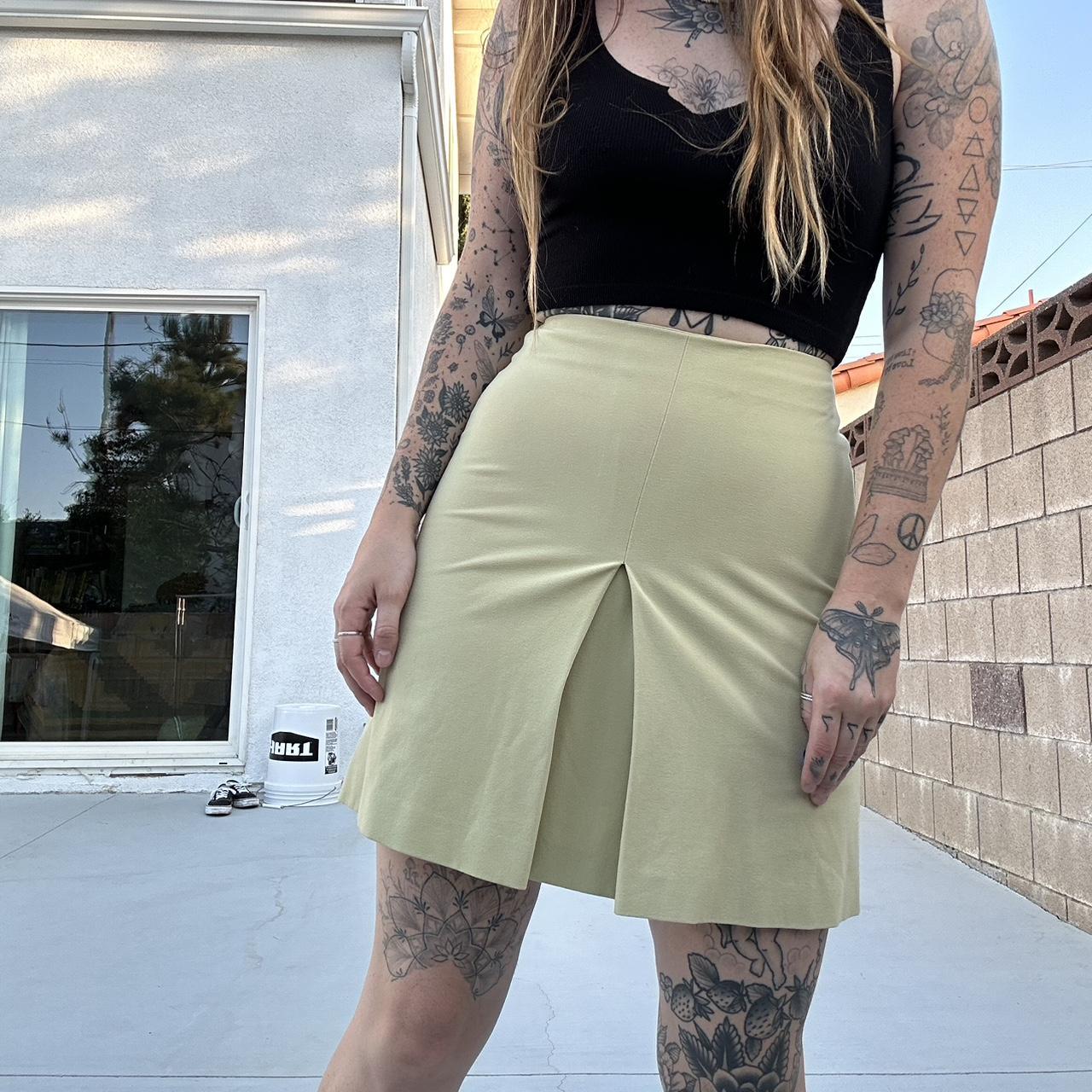 Green mini hotsell skirt 90s