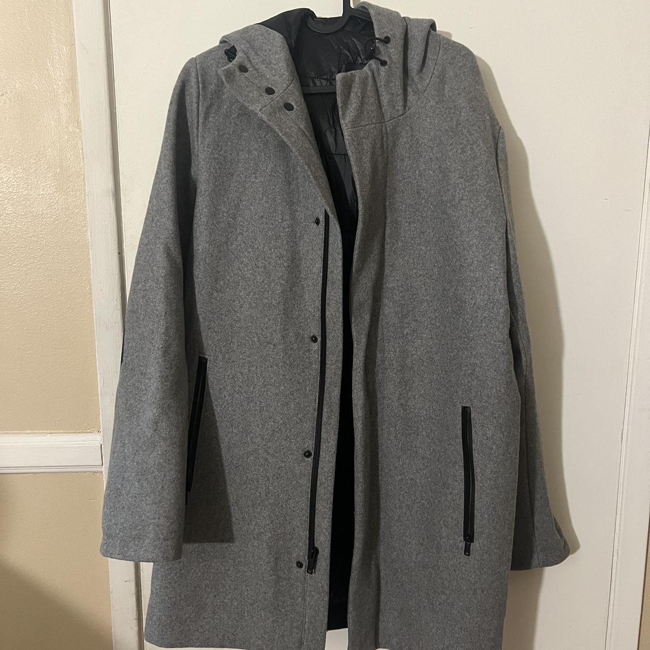 DKNY Grey Wool Coat DKNY Grey Wool Blend Coat w/... - Depop