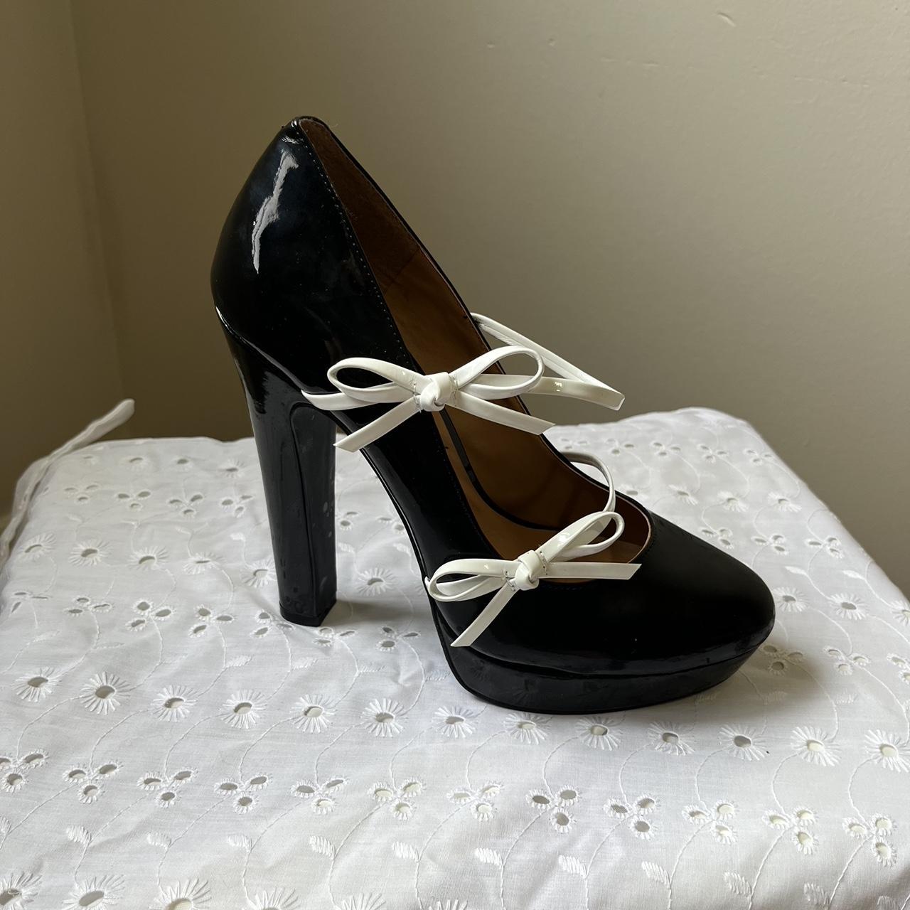 black stilettos wide fit
