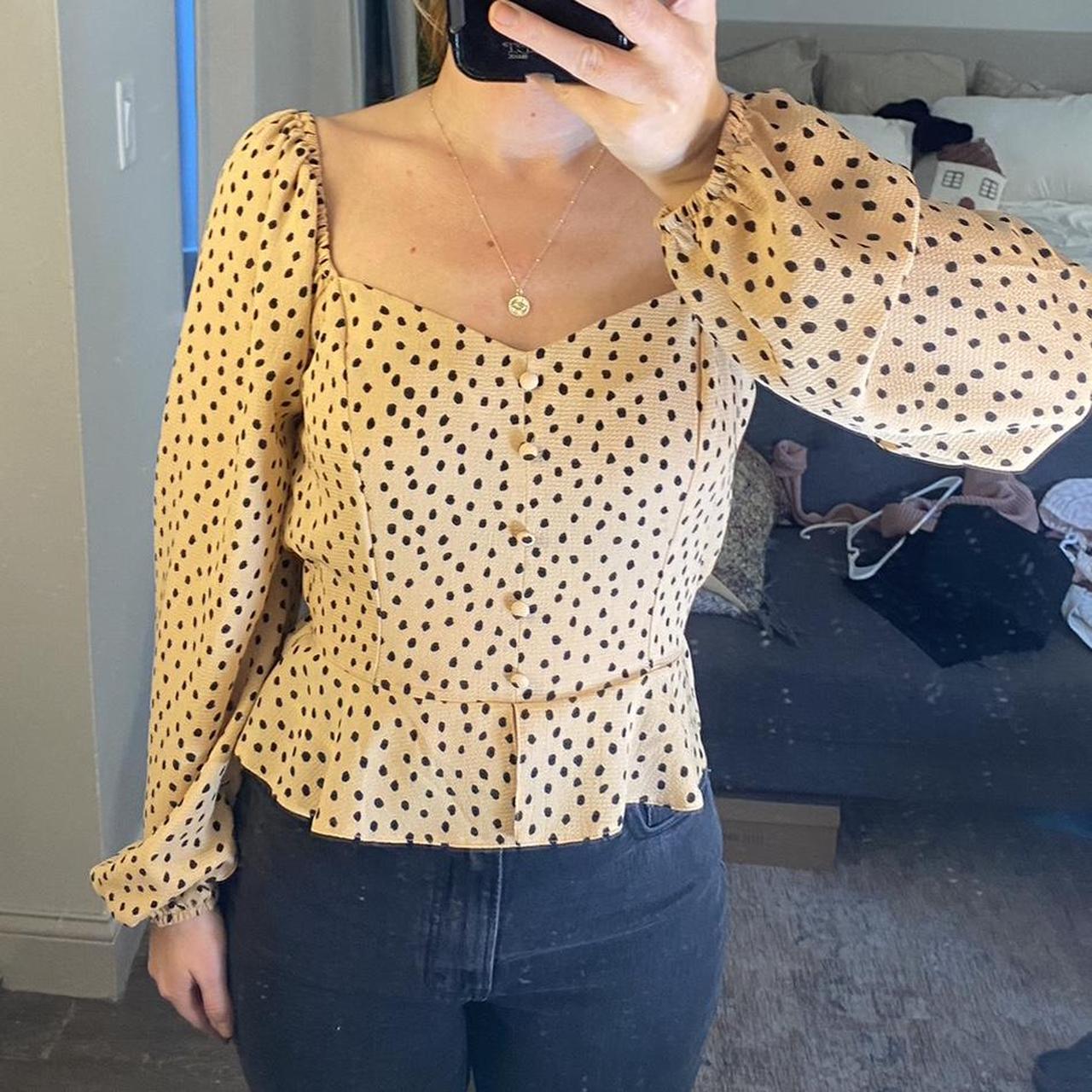 Miss selfridge polka dot top online