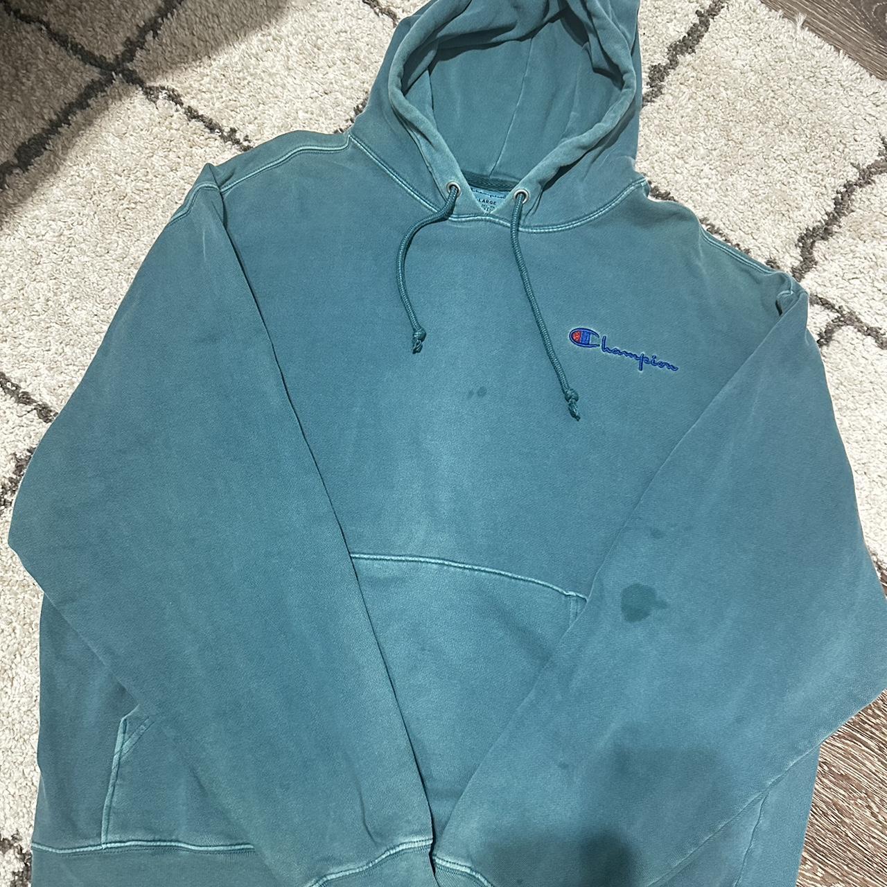 Champion vintage dye green hoodie hot sale