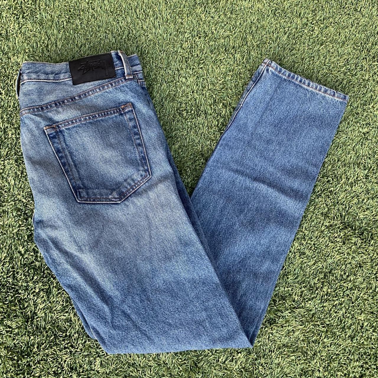 Vintage Stussy Jeans Made in USA size 34 Button fly... - Depop