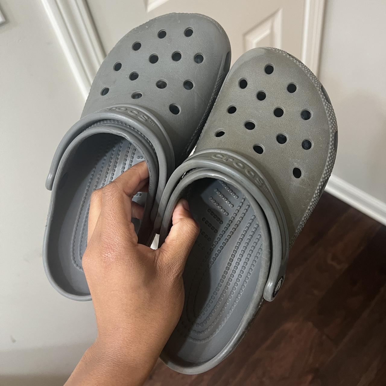 Grey crocs Two different sizes 8 & 9 When I bought... - Depop