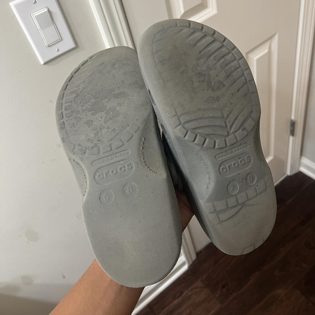 Grey crocs Two different sizes 8 & 9 When I bought... - Depop