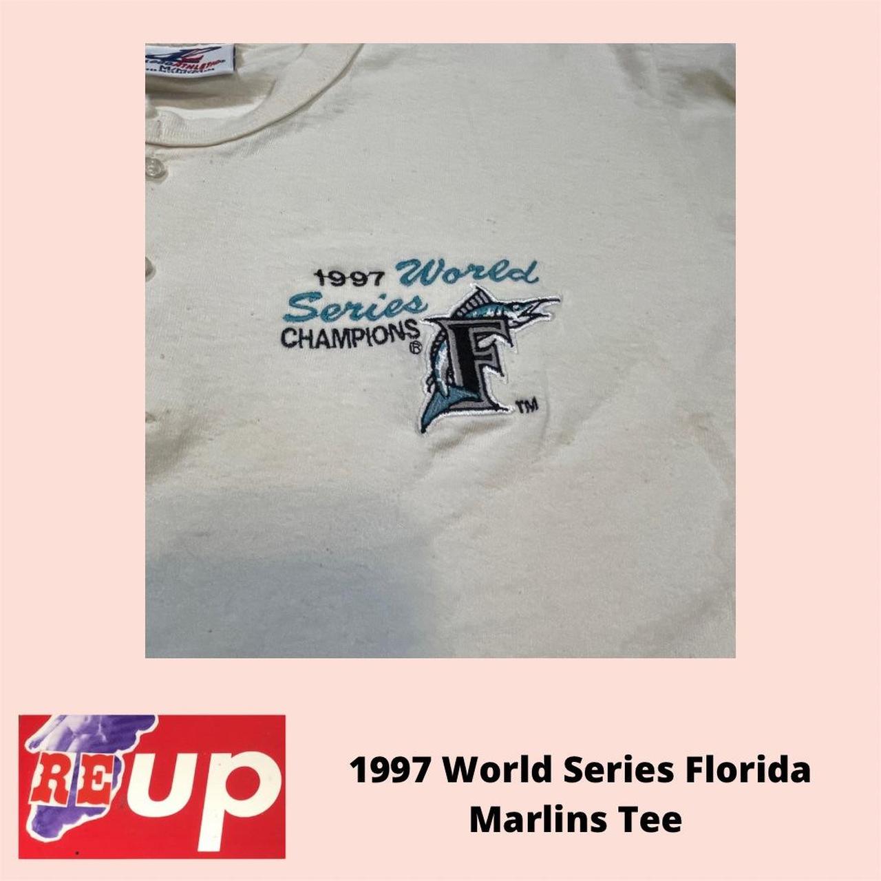 Florida marlins 1997 World Series Vintage Tee Fits - Depop