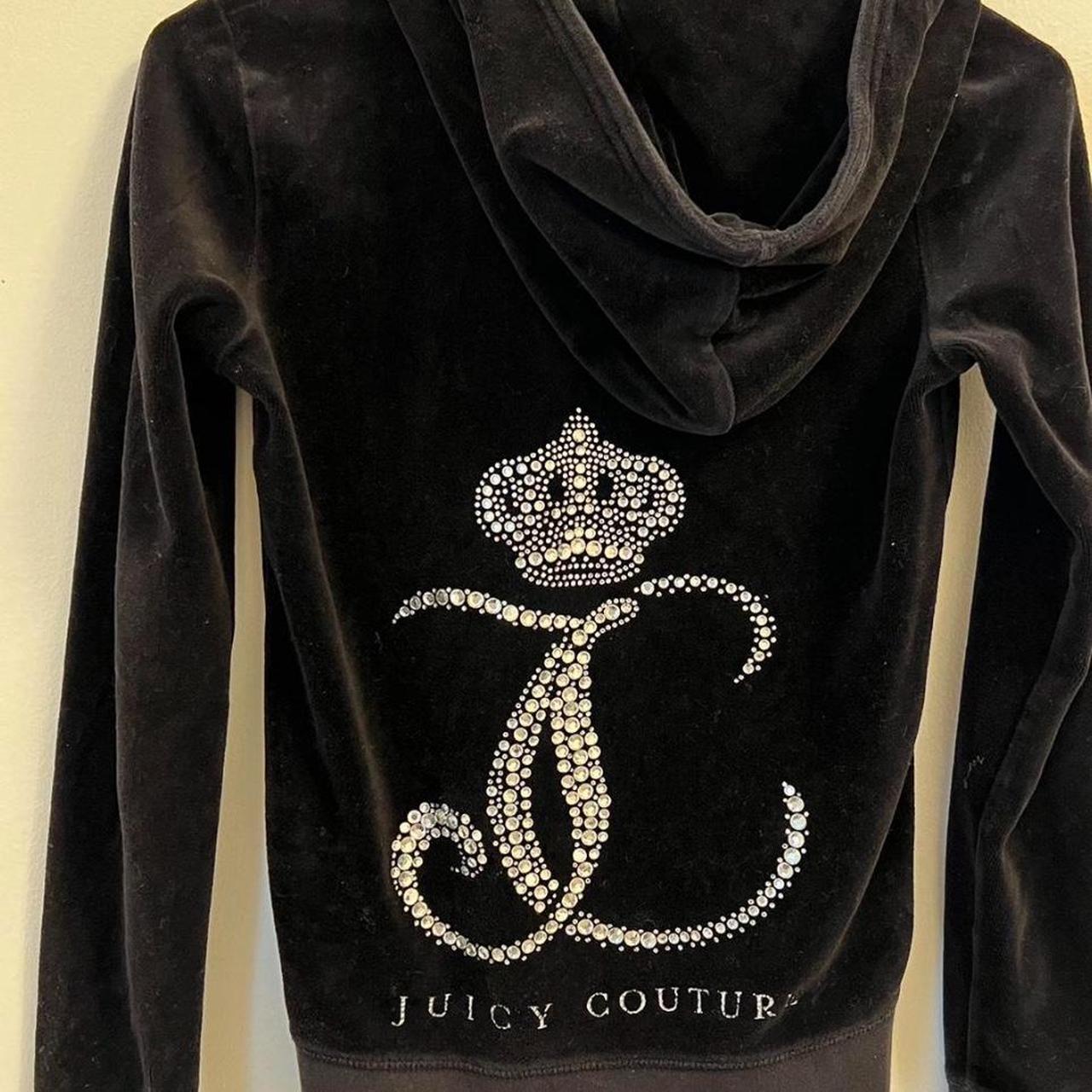 Juicy Couture Velour Tracksuit Black Signature y2k... - Depop