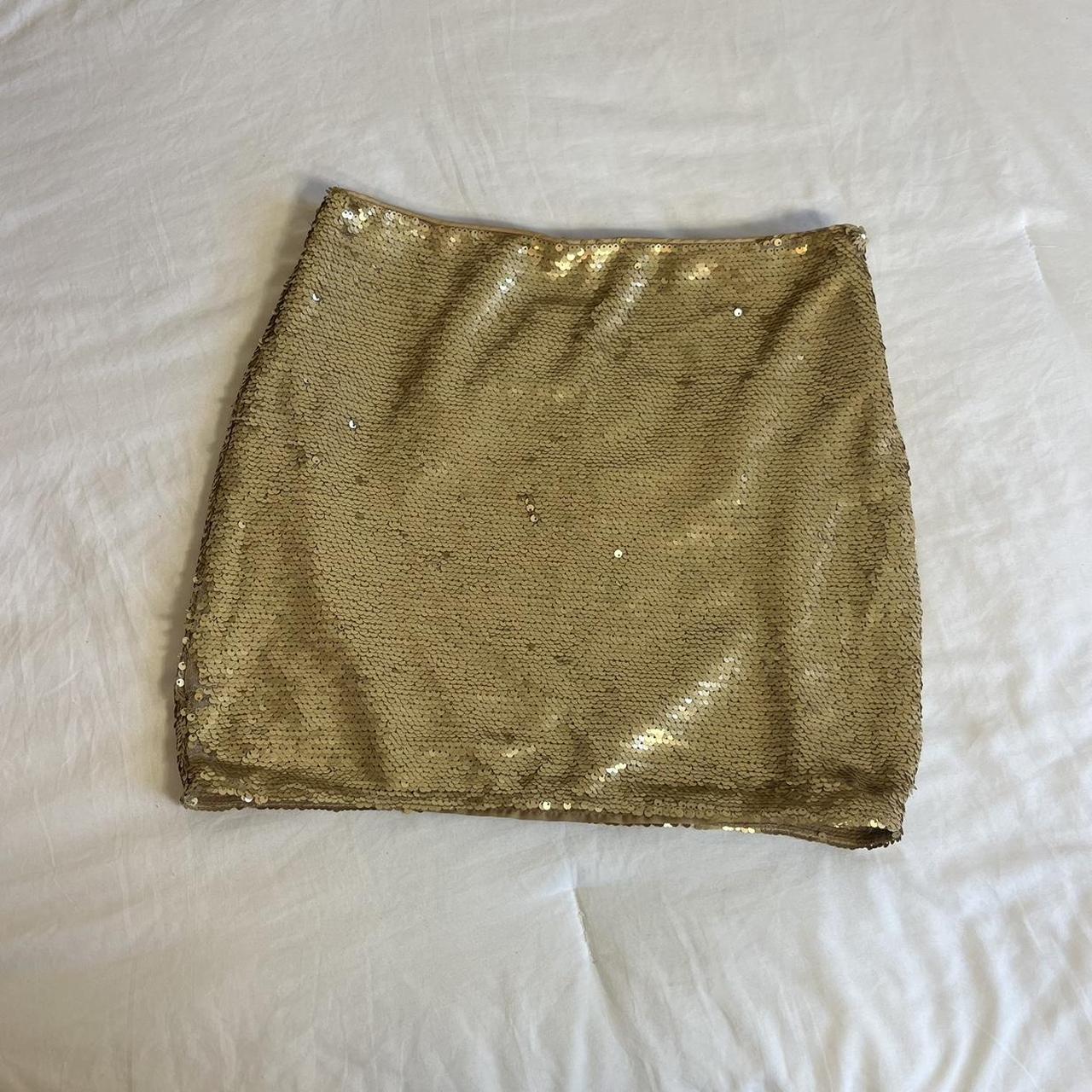 Gold sequin skirt forever 21 hotsell