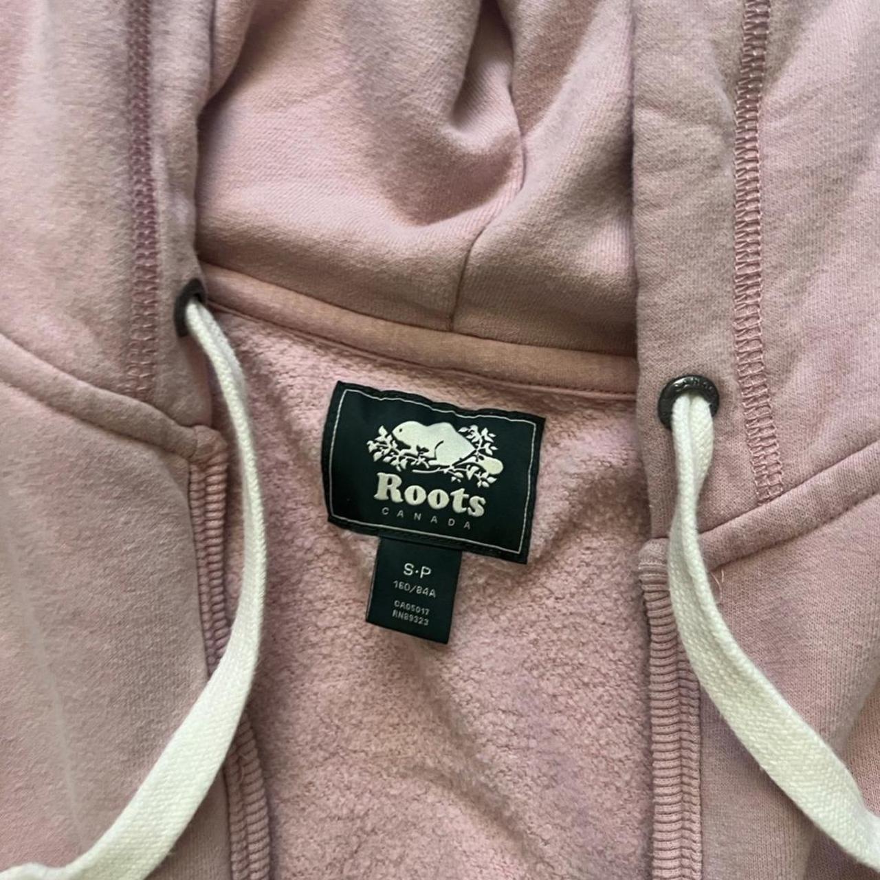 Roots zip up sweatshirt Light pink size