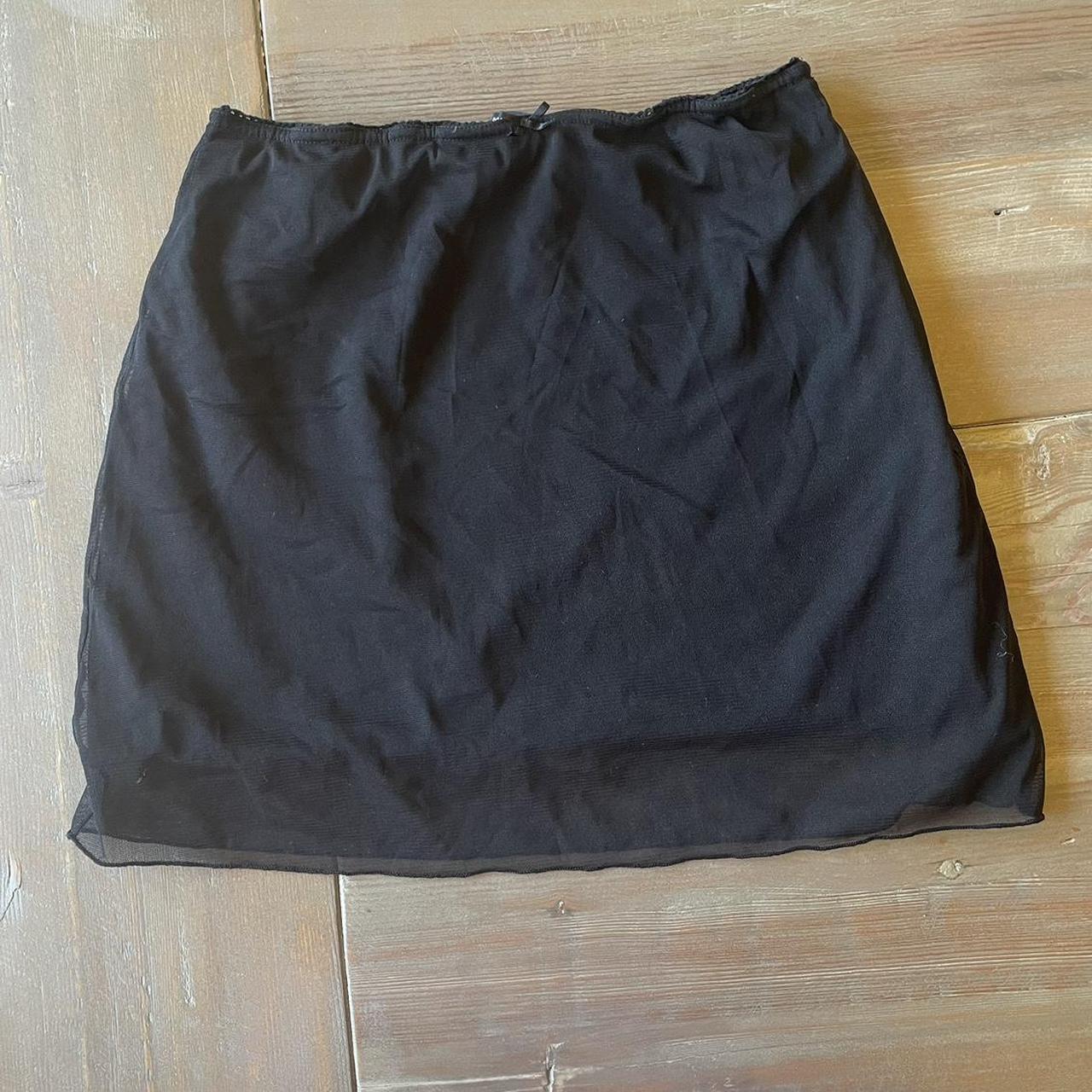 Brandy Melville black Ciara mesh mini skirt - Depop