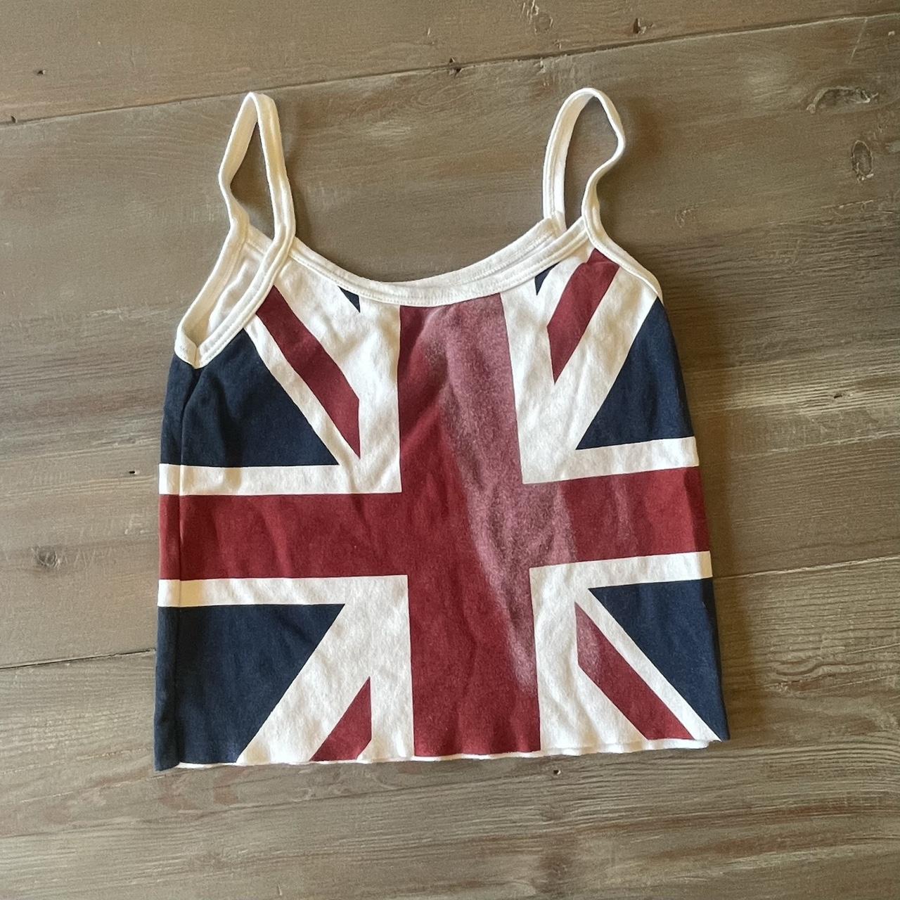 Brandy Melville Union Jack tank. Has a stripe of... Depop