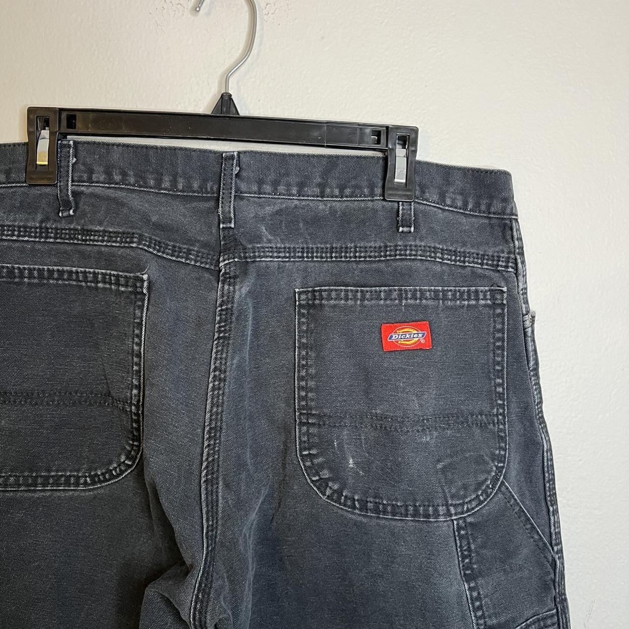 y2k Faded Washed black dickies work pants size 36.... - Depop