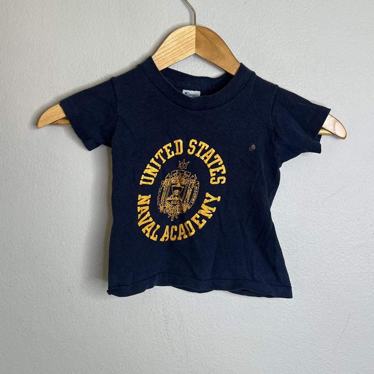 vintage 80s kids naval academy champion tshirt size... - Depop