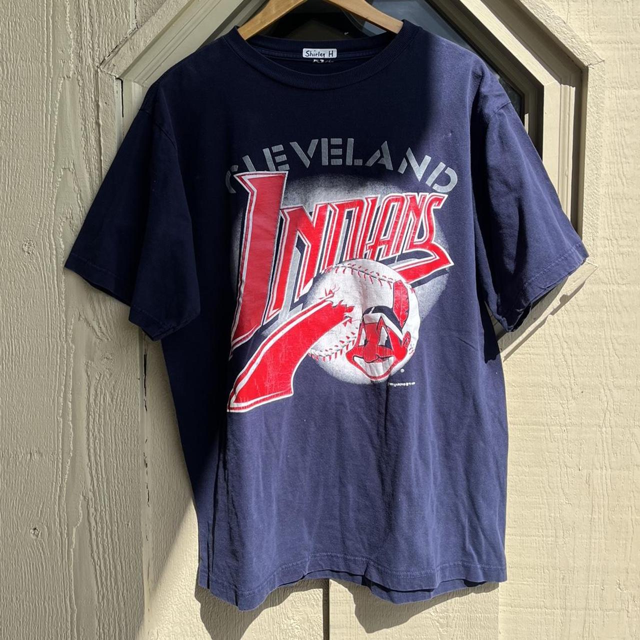 Vintage Cleveland Indians T Shirt AOP Size- Large - Depop
