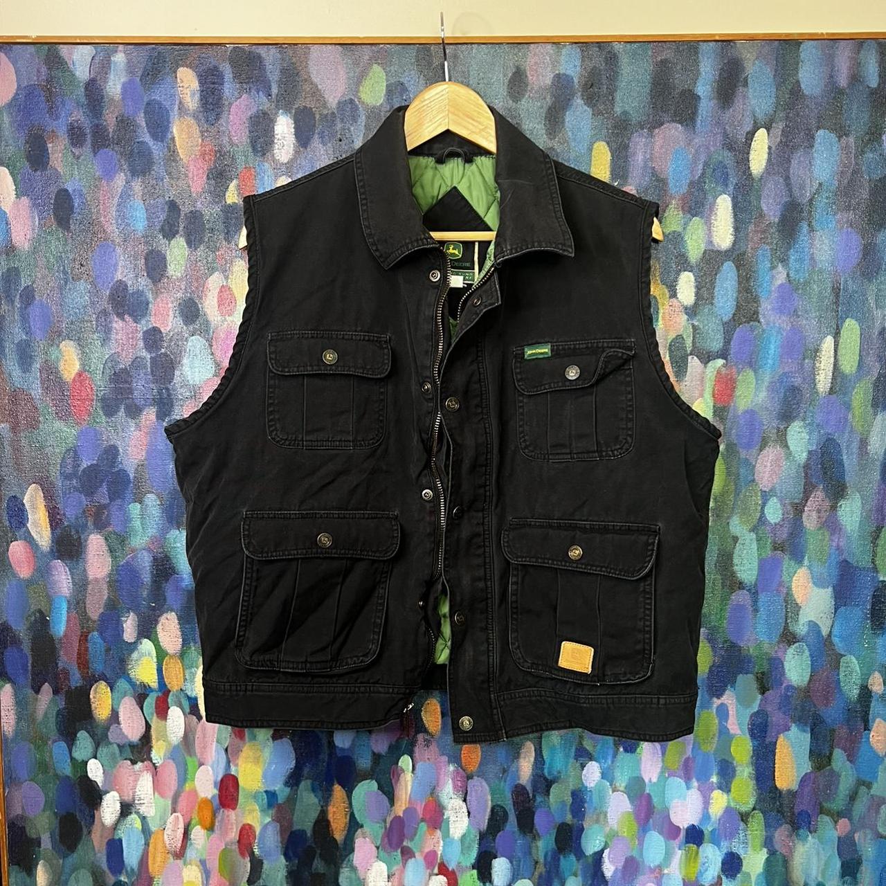 John Deere Men's Black Gilet Depop