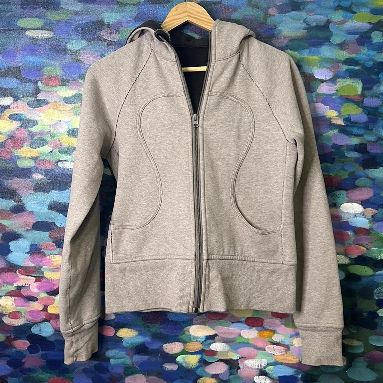 Lululemon oatmeal scuba zip up hoodie - Depop