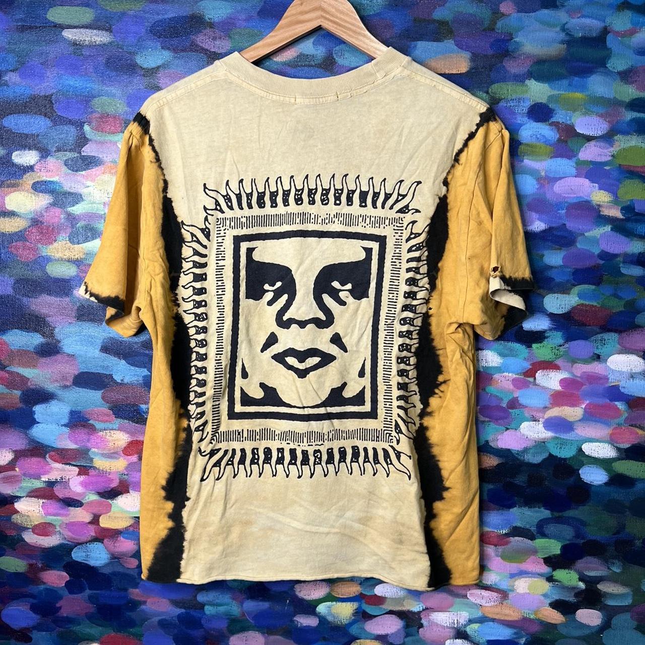 Obey Andre The Giant Tie Dye Tshirt Size M Cropped.... - Depop