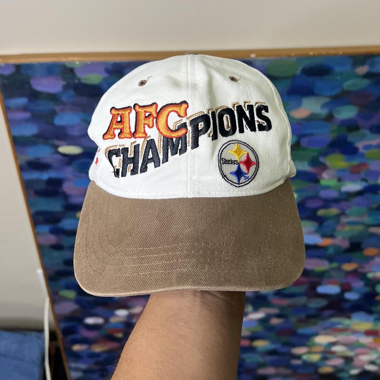 Vintage 90s Pittsburg Steelers NFL SnapBack Cap Hat AFC Champions