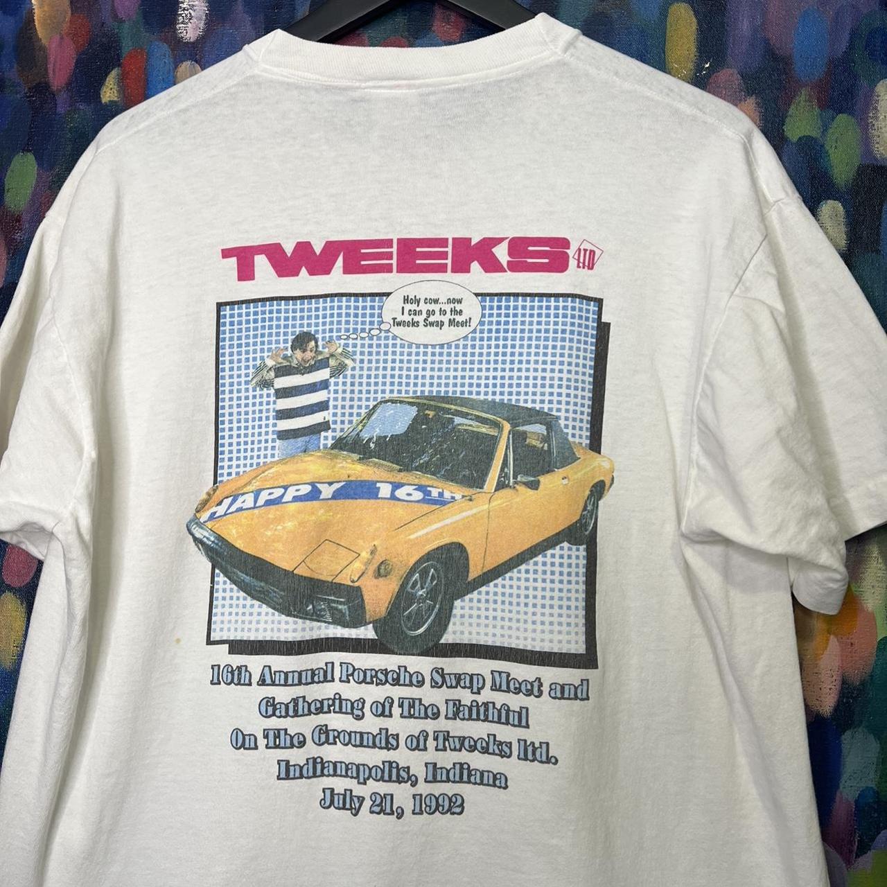 Vintage 90s Tweeks Swap Meet Porsche Tshirt Size... - Depop