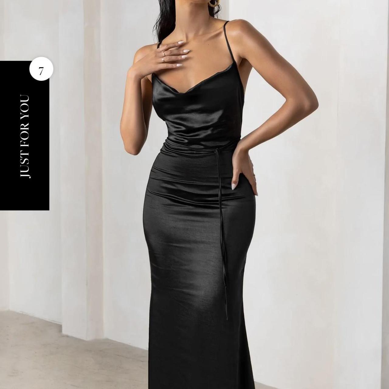 Black Club L London Gown. Brand new/never worn. Size 2 - Depop