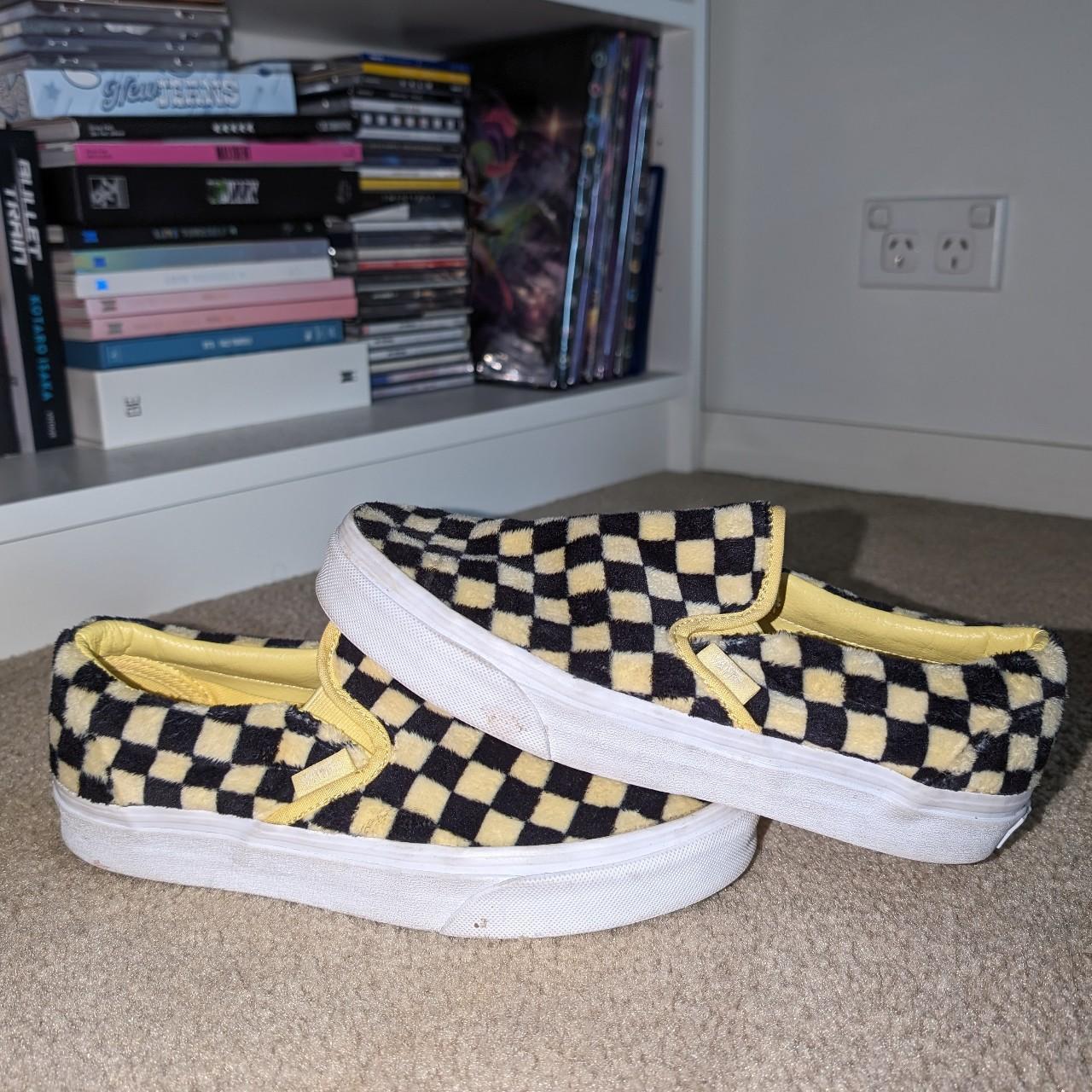 Vans fashion slip on checkerboard yellow