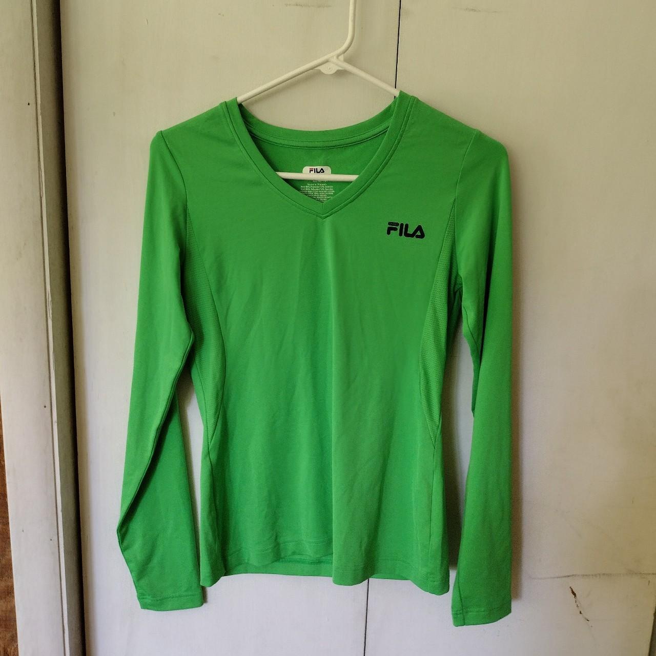 Fila Women's Green Shirt Depop