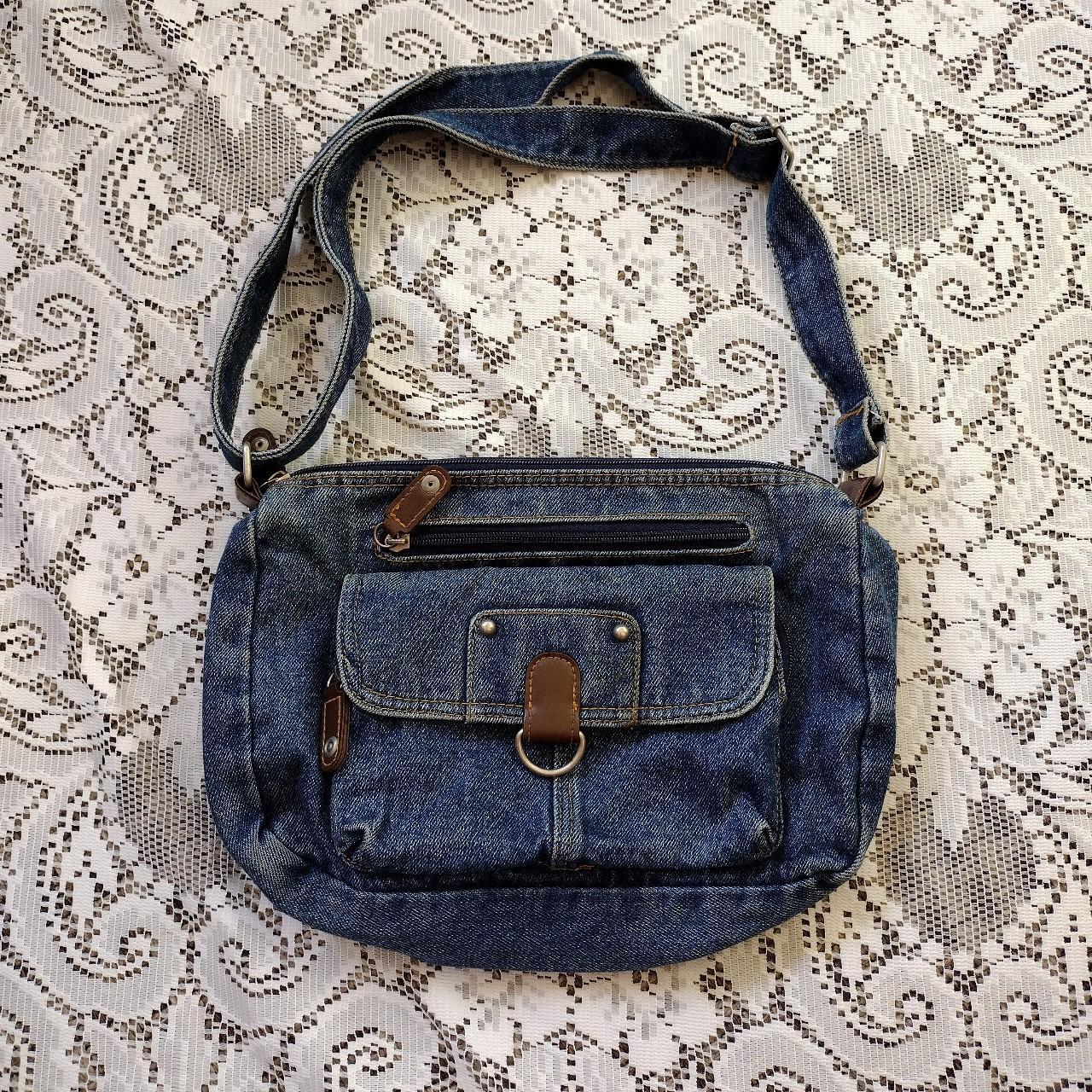 Denim mini shoulder/ hand bag #denim #fall... - Depop