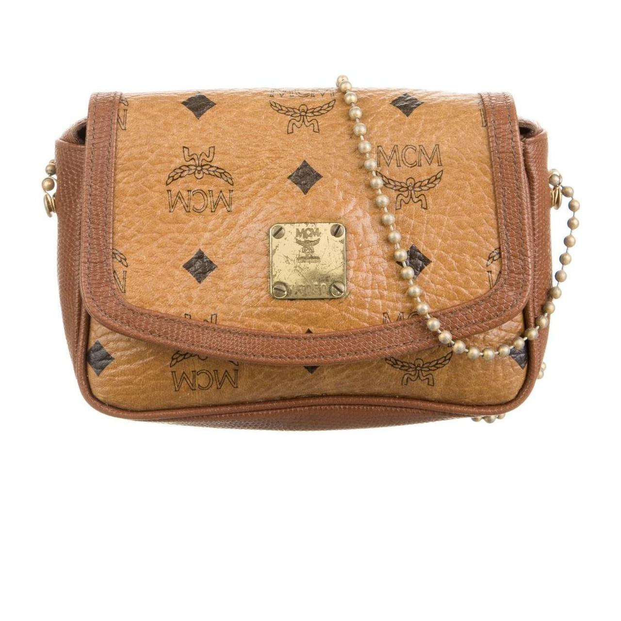 Mcm gold visetos discount crossbody