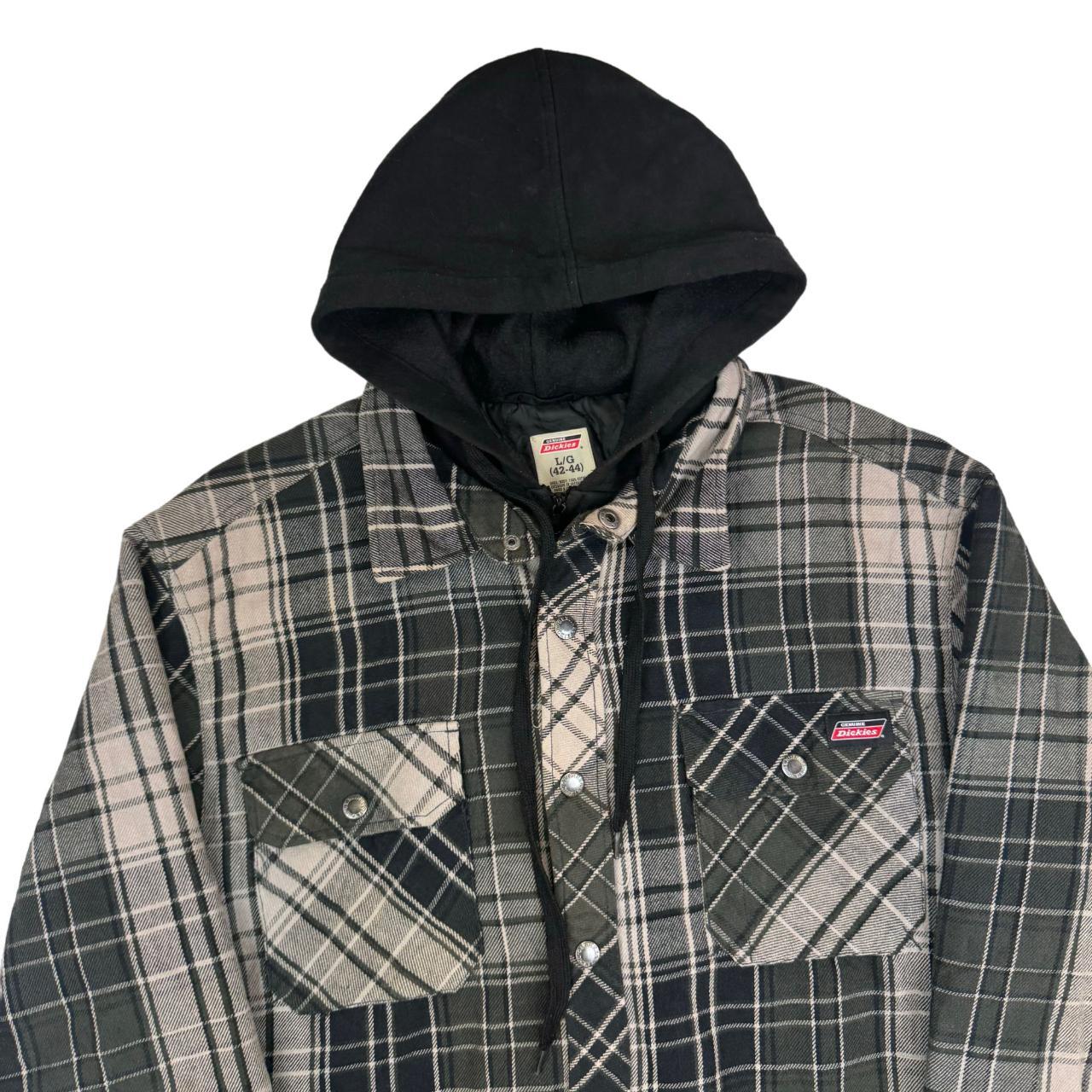 Supreme Dickies Plaid Hooded Zip Up Shirt Black Men's - FW23