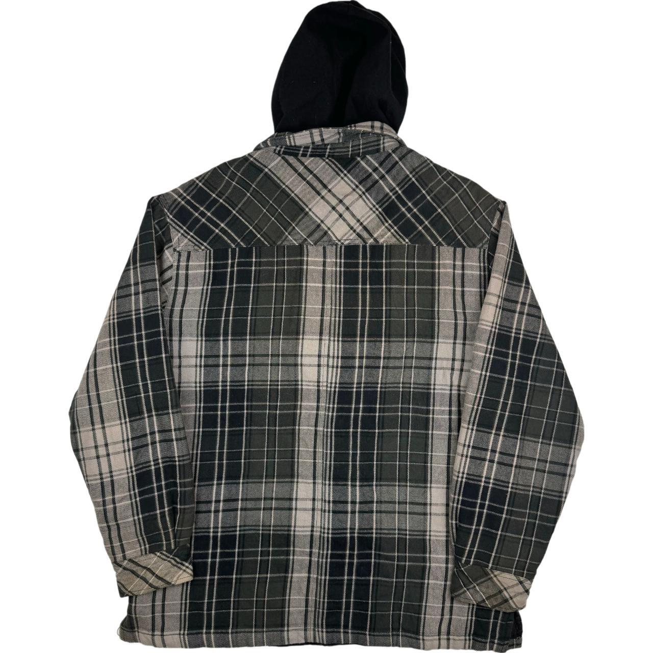 Dickies Plaid Hooded Shirt Workwear Jacket Black | Depop