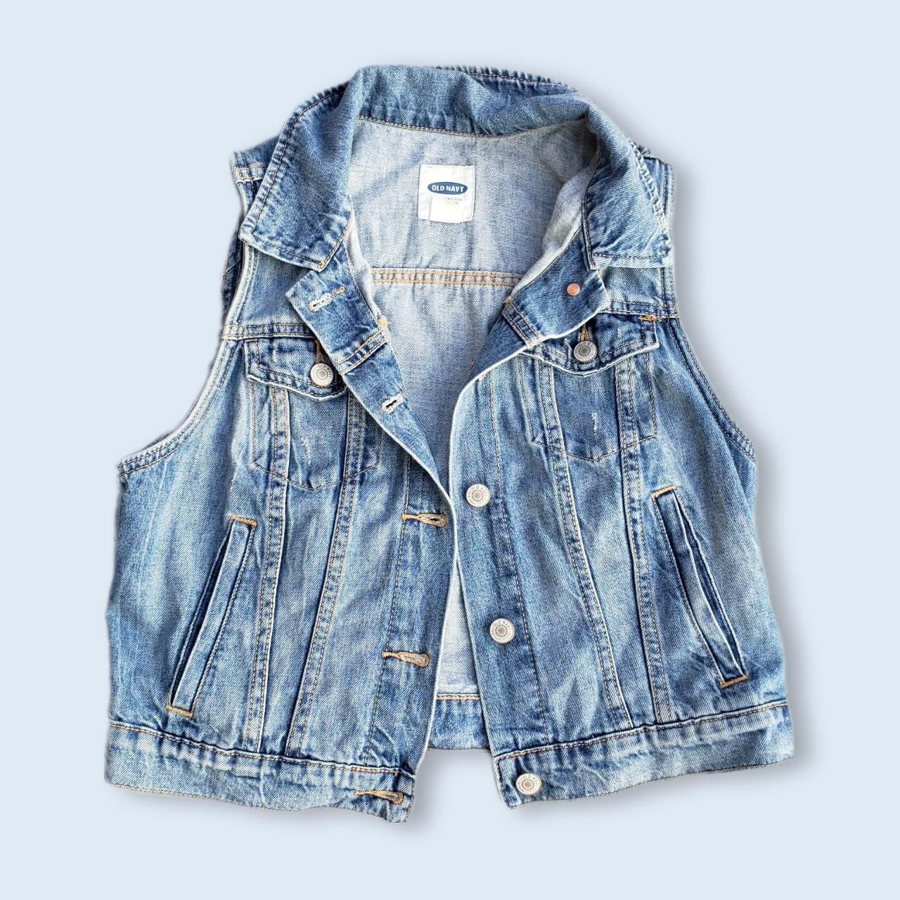 Womens denim store vest old navy