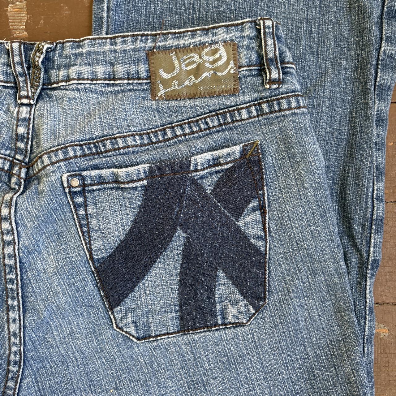 y2k jag womens wide leg jeans! I love the details... | Depop