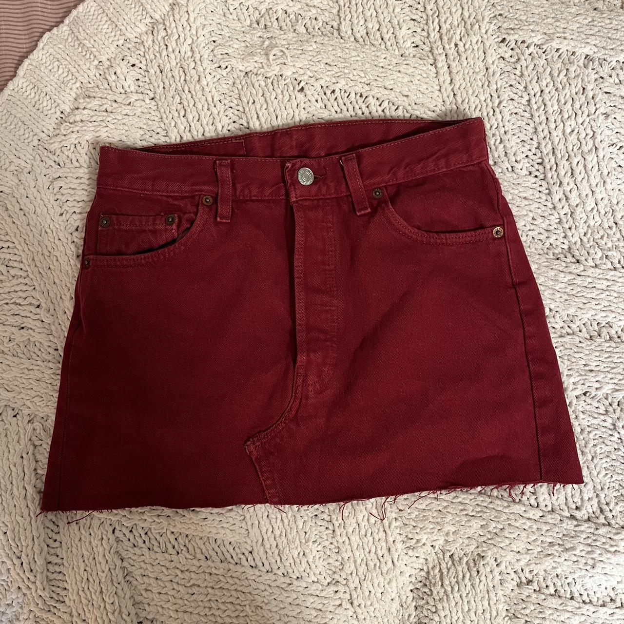 Levi's red 2025 denim skirt