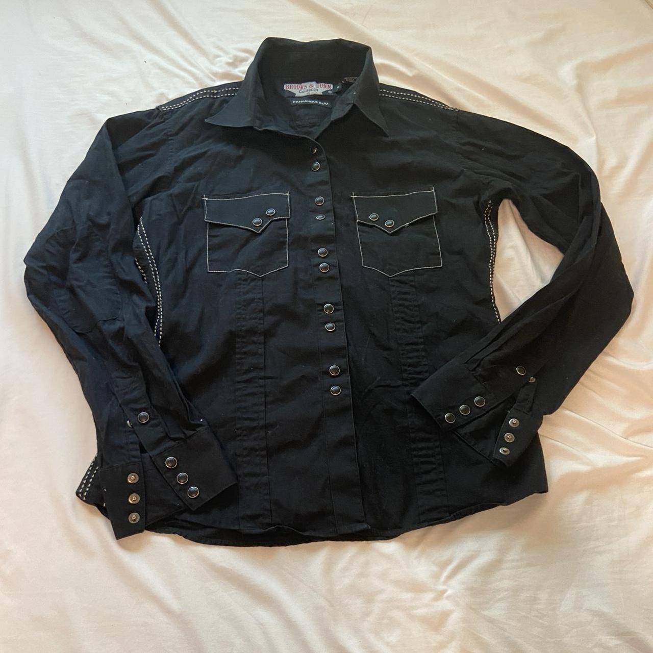 Rrl black western outlet shirt