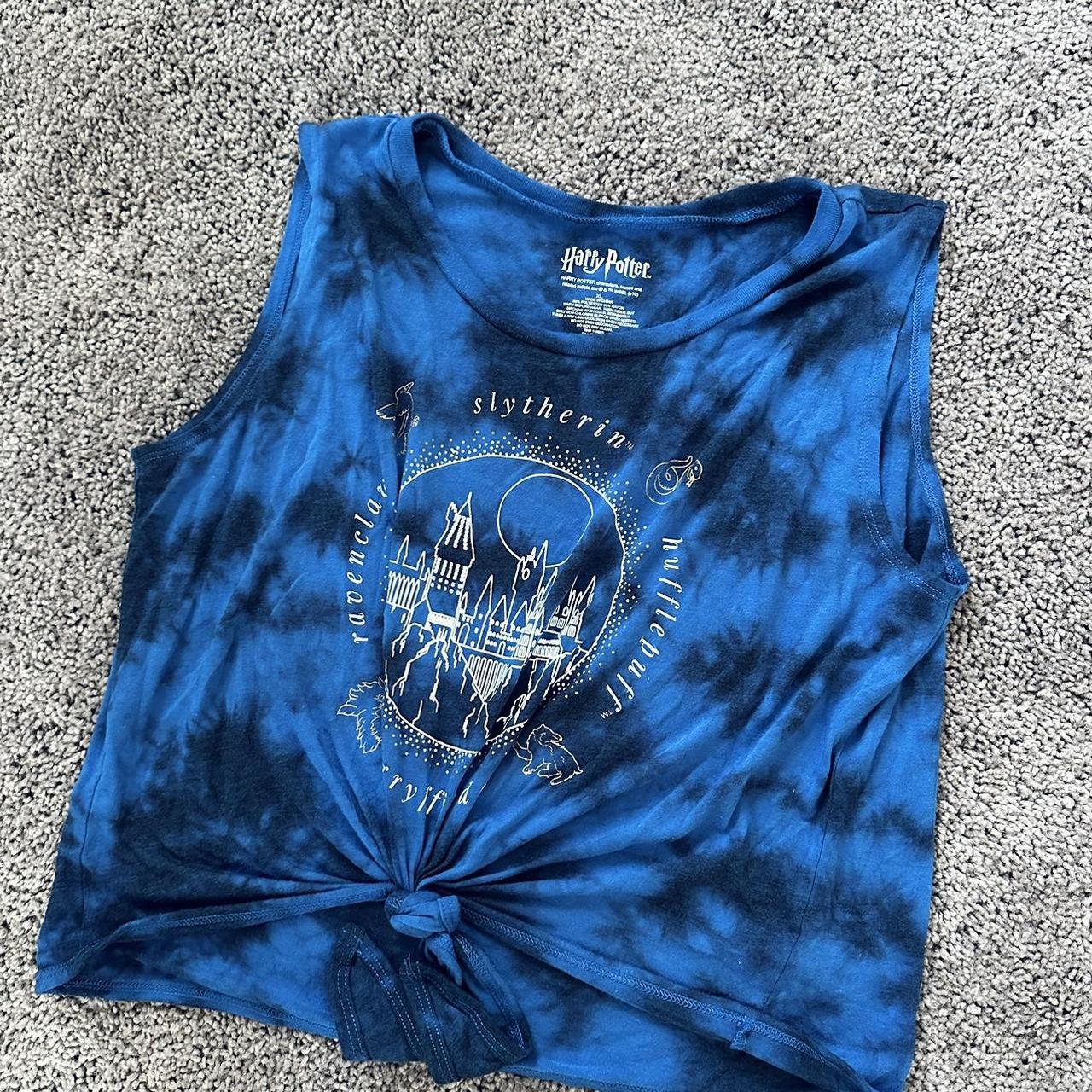 Harry Potter Women's Blue Crop-top | Depop