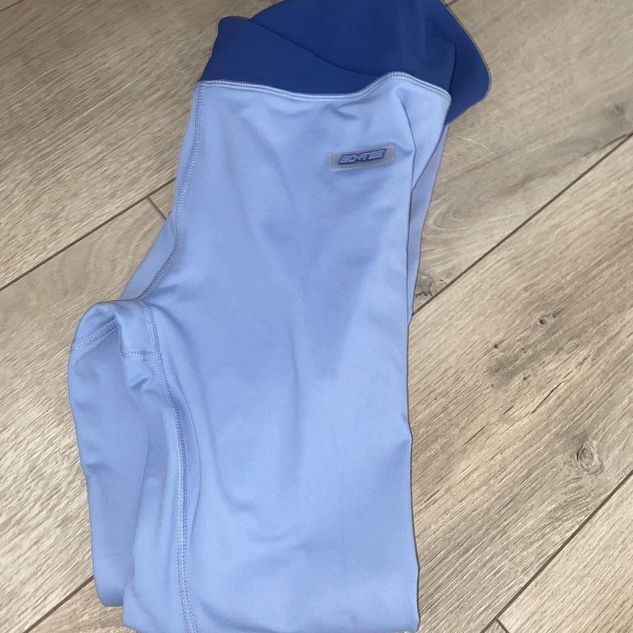 Bo+Tee Revive Wrap V Waist Leggings in Blue,