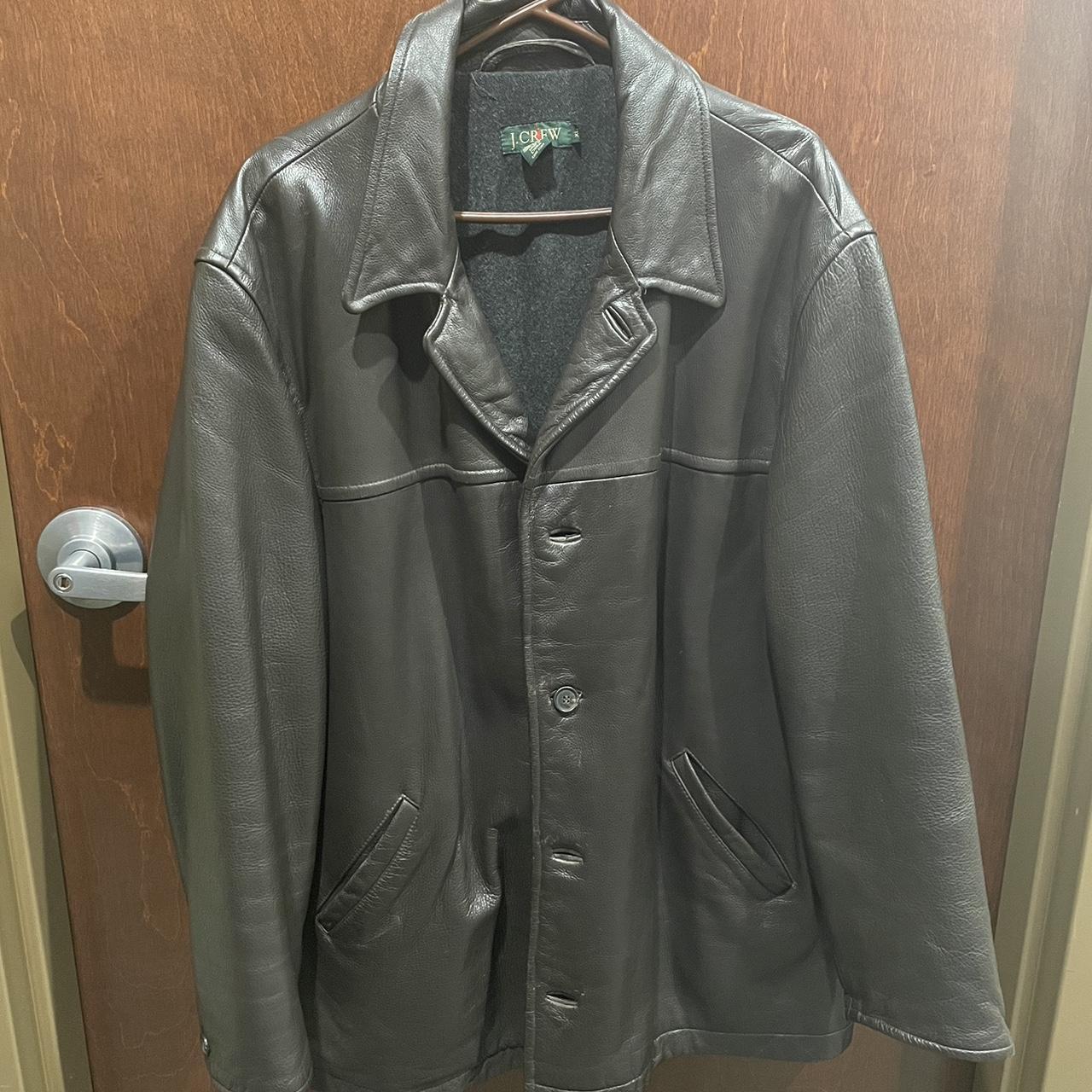 j crew men's leather jacket