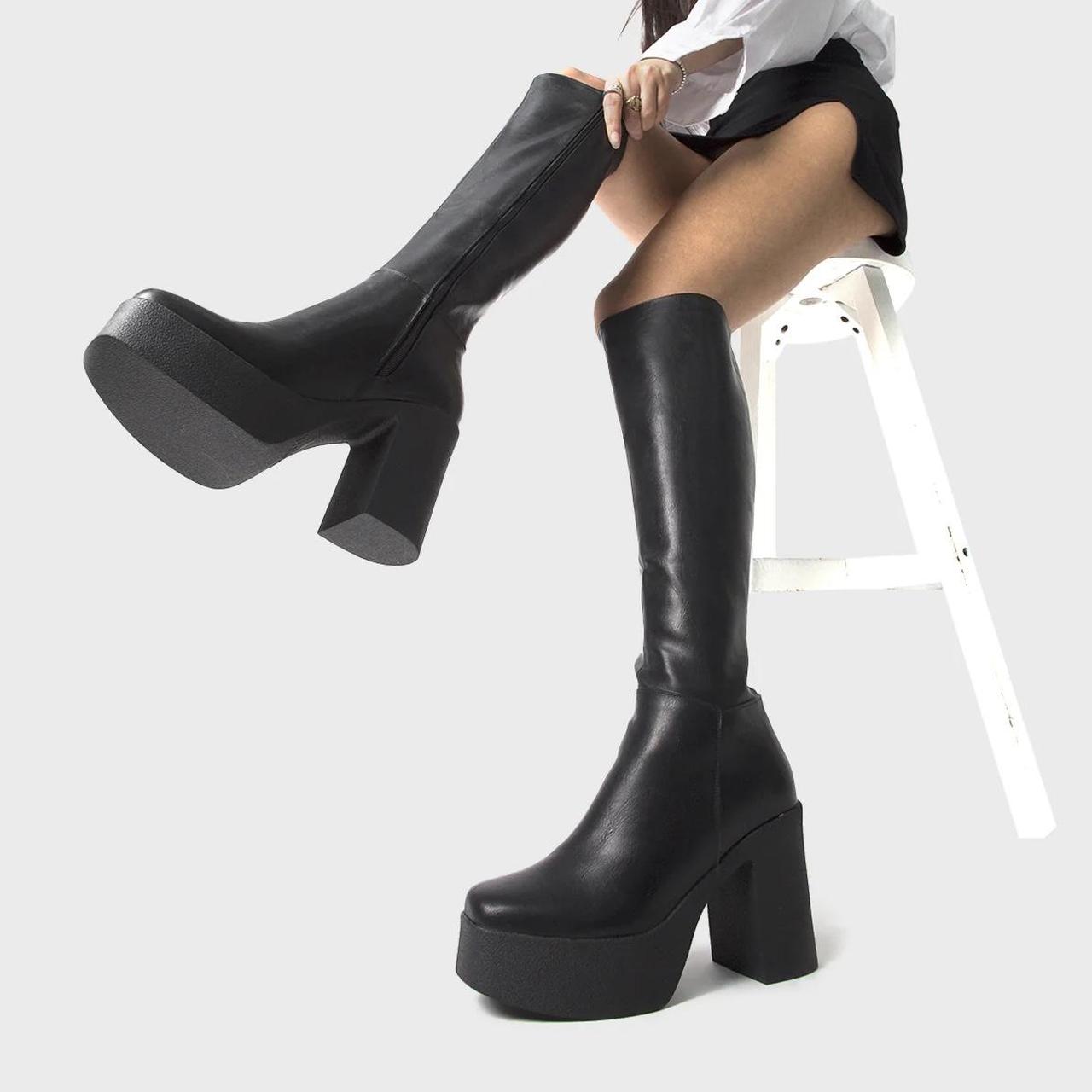 lamoda lockdown knee high boots