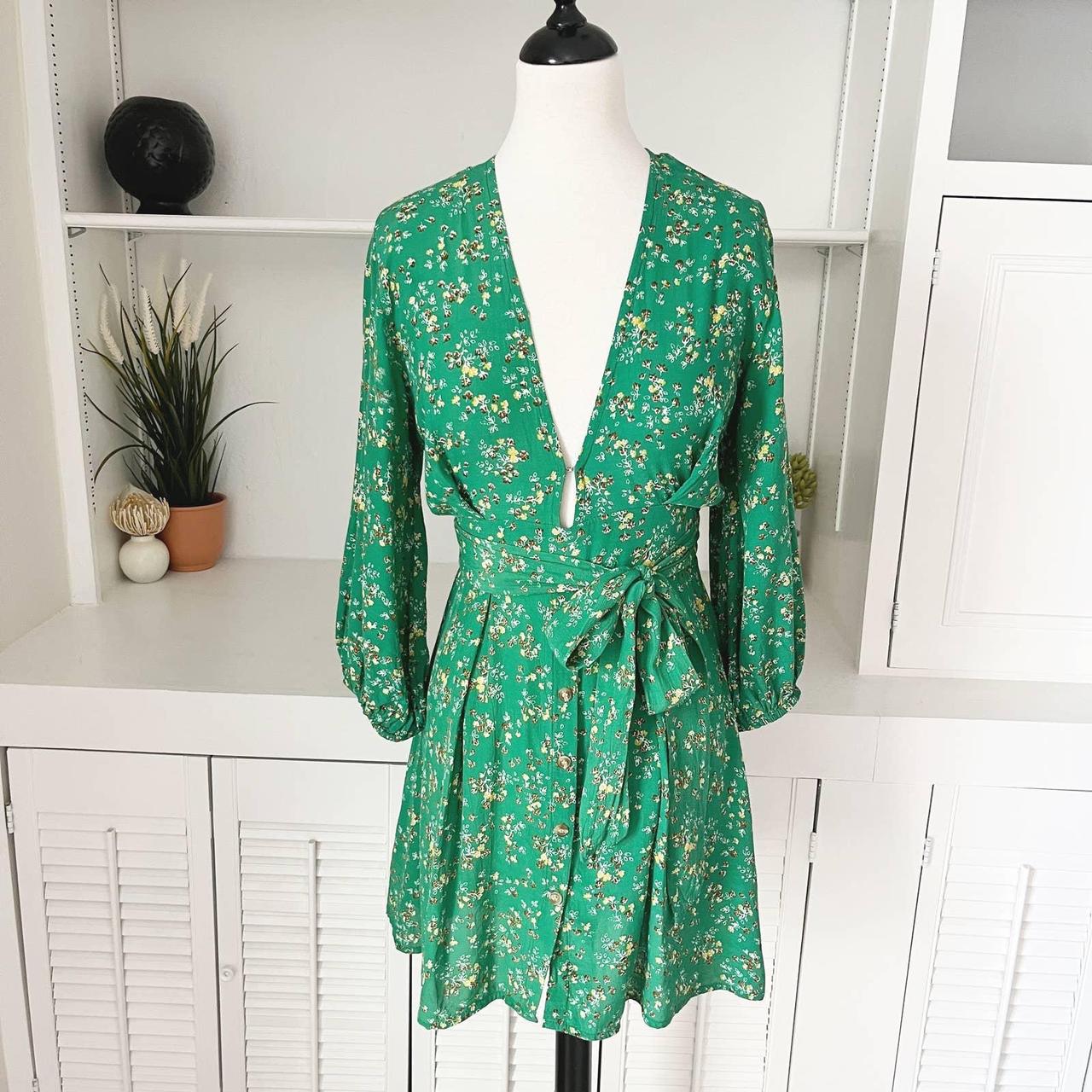 Faithfull the brand shop green floral dress