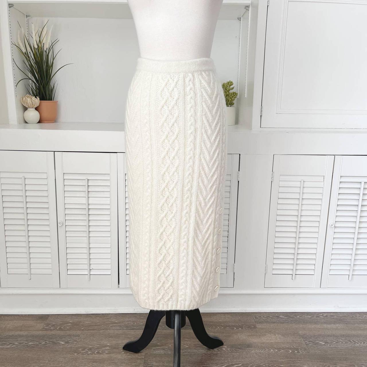 Laurena knit midi top skirt white