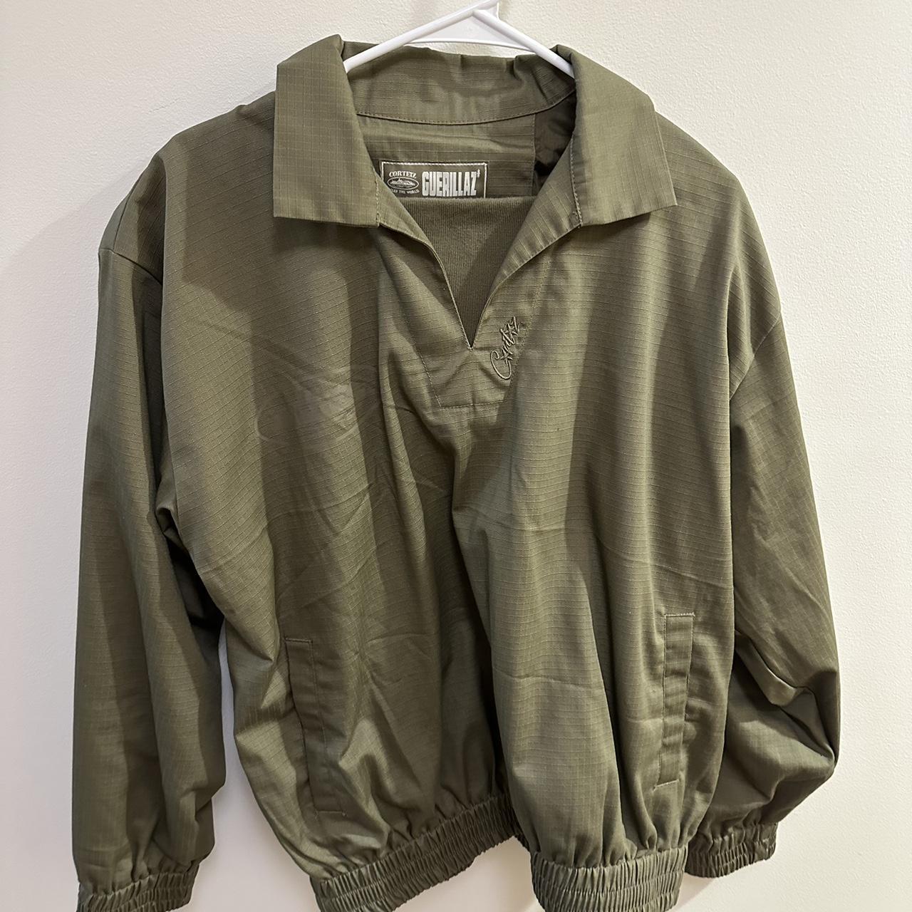 Corteiz Guerillaz Drill Top (OD Green) Size... - Depop