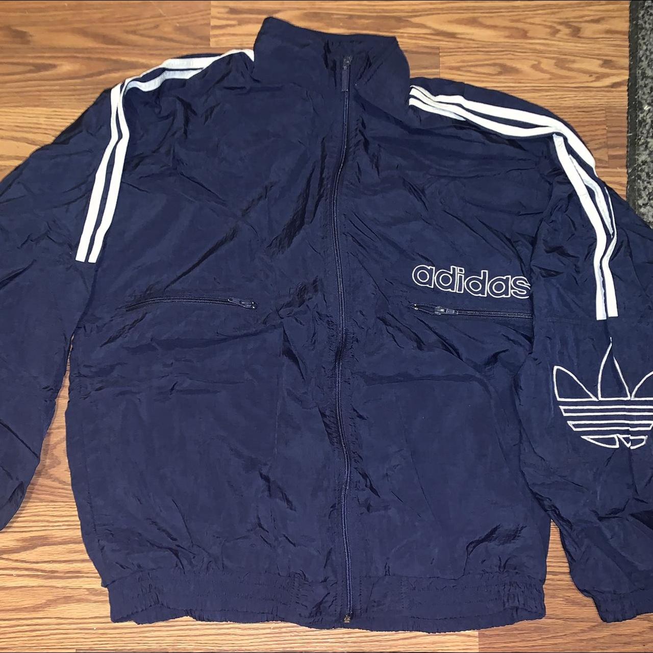 90’s Adidas jacket perfect condition tagged M All... - Depop