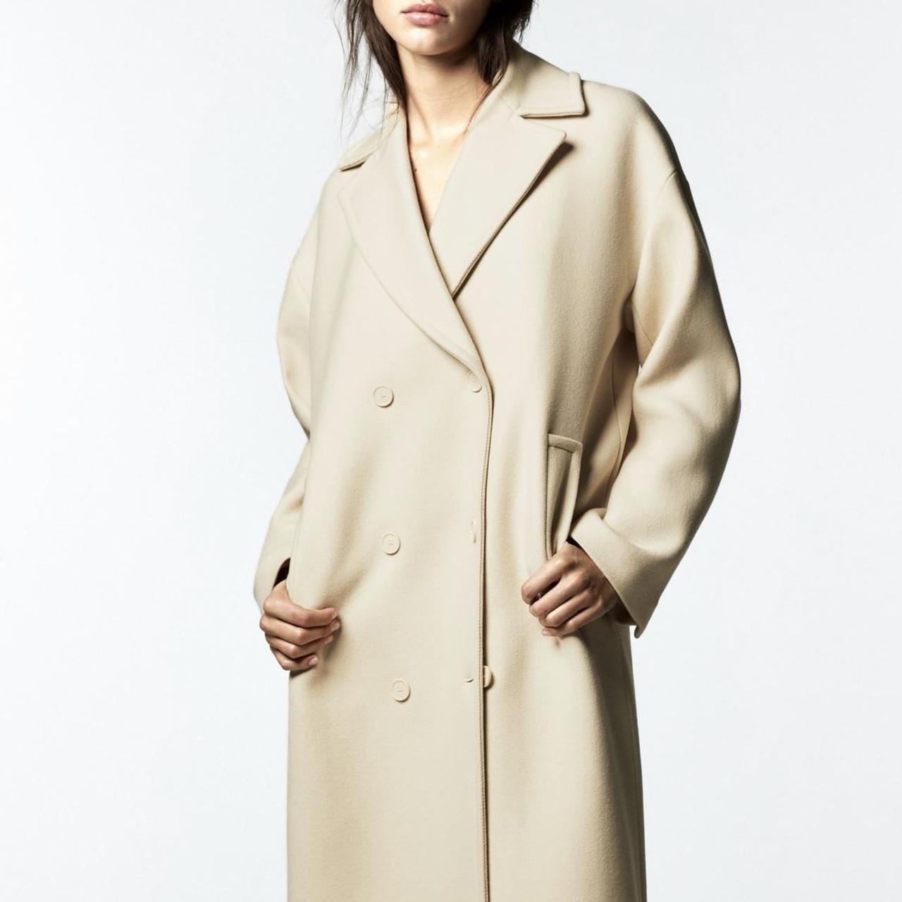 Zara Wool Blend Coat Limited Edition Pastel... Depop