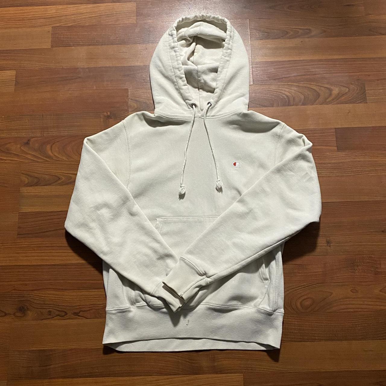 Off white champion hoodie beige hotsell