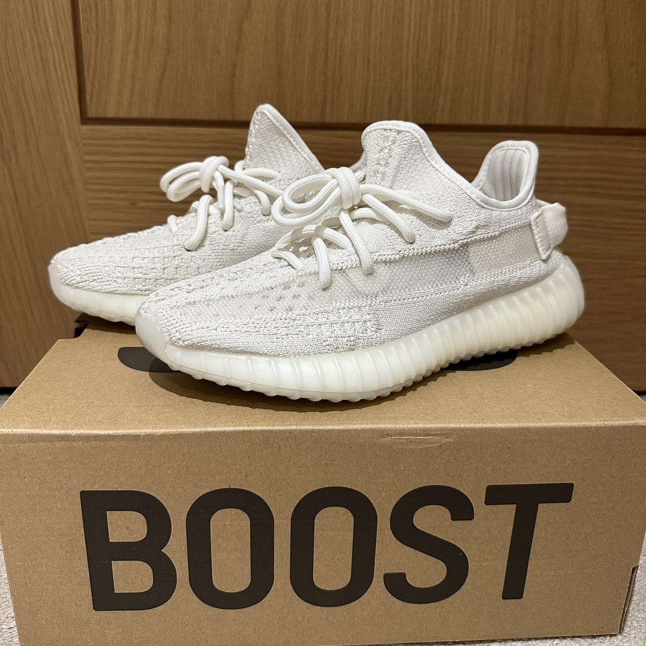 Yeezy Boost 350 V2 - colour: Bone - size 3.5UK -... - Depop