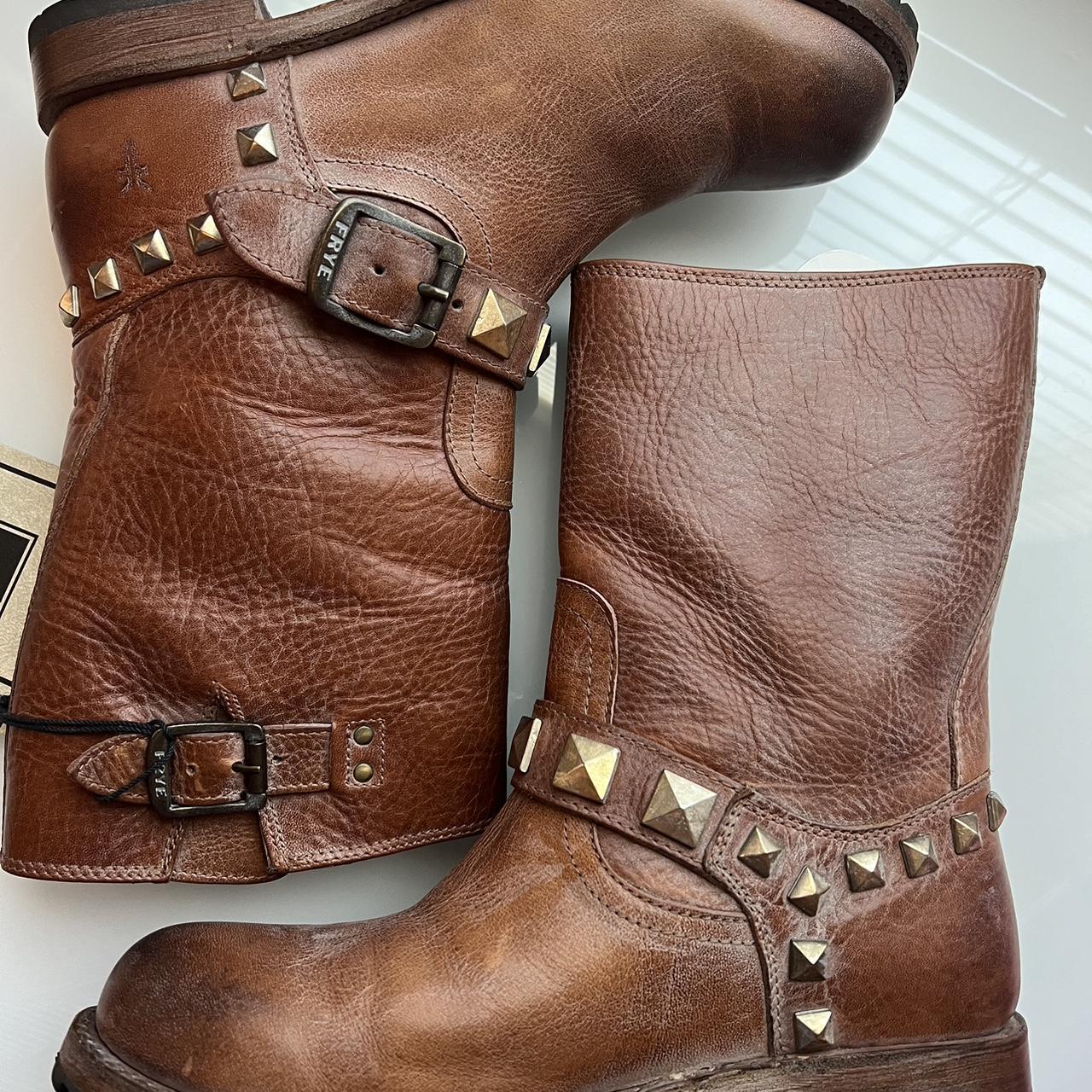 BRAND NEW Frye Rogan engineer studded boots. If you. Depop