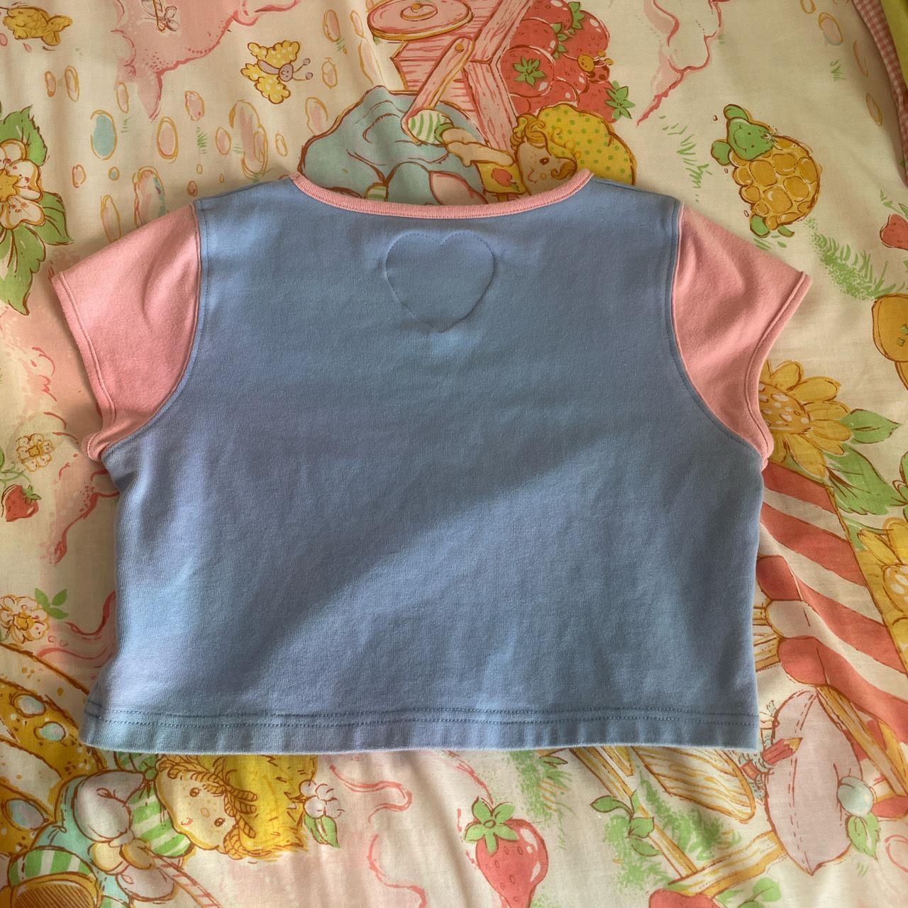 Dolls Kill Women's Pink and Blue Crop-top (4)