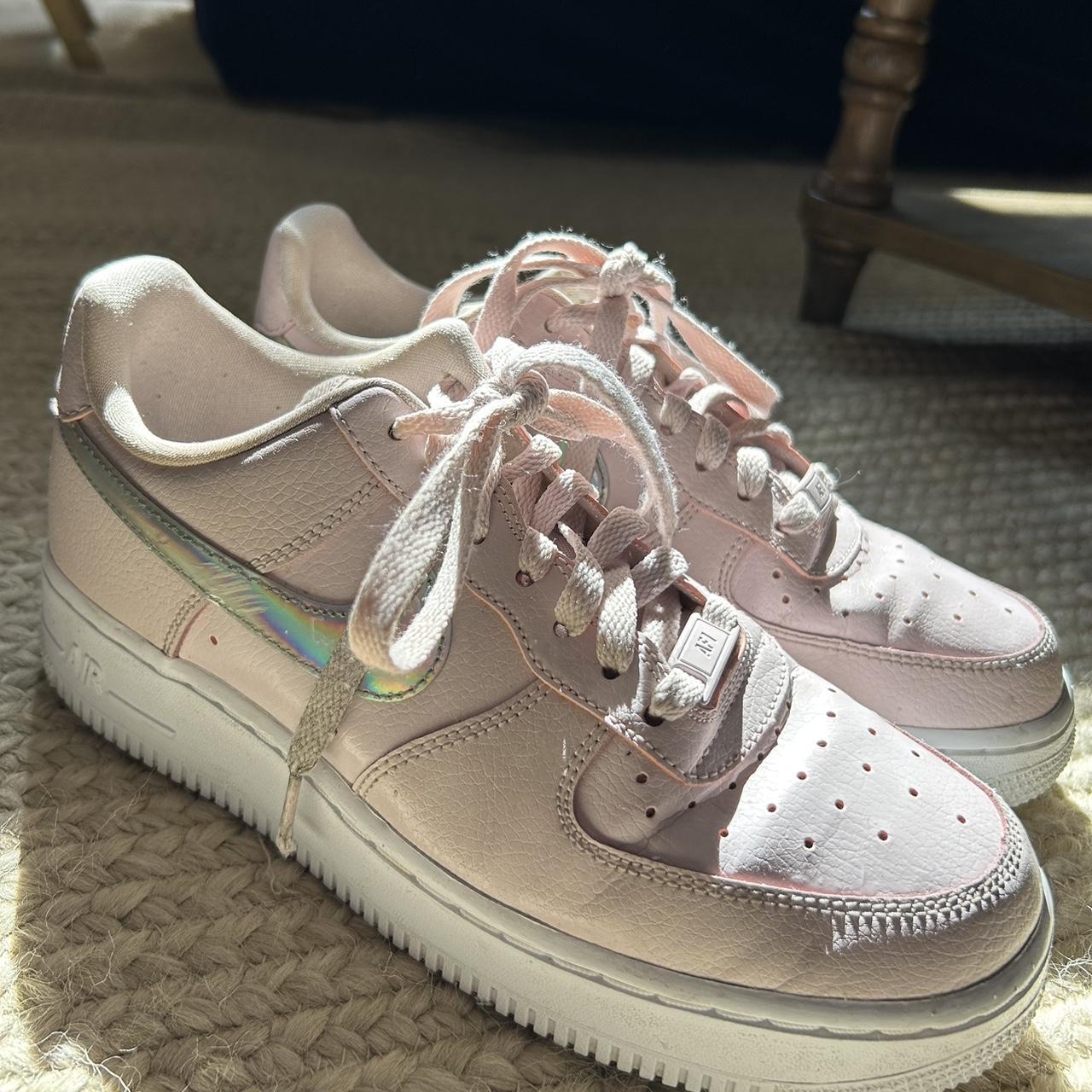 Pink Nike Air Force ones size 8 #nike #airforce - Depop